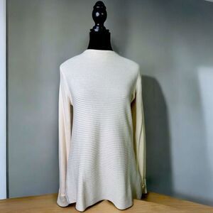 LOGO Ribbed Cowl Neck Sweater XXS